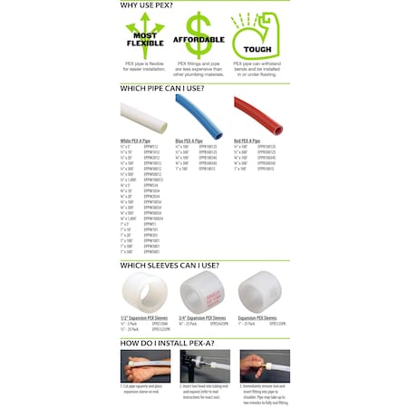 Apollo 3/4 in. Poly-Alloy PEX-A Expansion Barb Inlets x 1/2 PEX-A Expansion Barb 3-Port Open Manifold EPXM3PTO